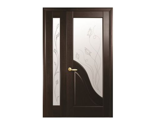 Межкомнатная дверь Амата полуторные стекло