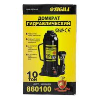 Домкрат гидравлический бутылочный Sigma 10т H 230-460мм (6101101)
