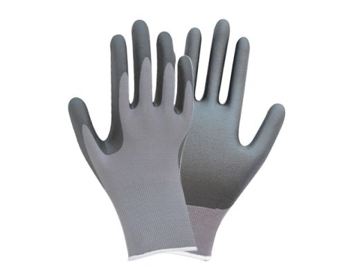 Перчатки трикотажные с частичным нитриловым покрытием р8 (серые манжет) Sigma (9443501)