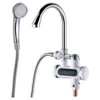 Кран-водонагреватель проточный JZ 3.0кВт 0,4-5бар для ванны гусак ухо на гайке AQUATICA (JZ-6C141W)